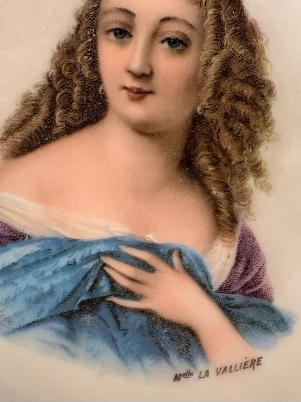 1844 FRENCH SEVRES PORCELAIN PORTRAIT CABINET PLATE 